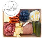Charcuterie from Vander Farm- local meats, cheeses, pickles and fruit