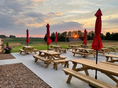 Just 5 miles from Traverse City, MI - Come and enjoy our 11 preservative free ciders on our patio